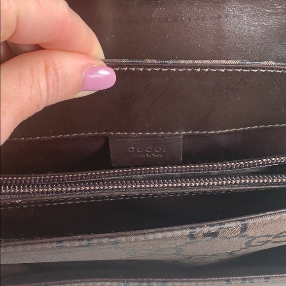 Rare Gucci crocodile and canvas shoulder bag - Picture 3 of 5